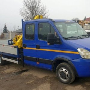 foto 3.5t/5t Iveco 7sitz +kran winde pritsche, 50C18 Daily 3.D 16V