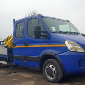 foto 3.5t/5t Iveco 7sitz +kran winde pritsche, 50C18 Daily 3.D 16V